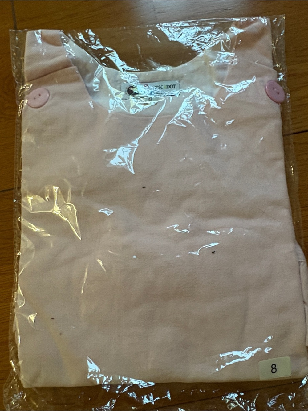 Light Pink Button-Shoulder Baby Romper